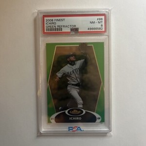2008 Finest Ichiro Green Refractor PSA 8