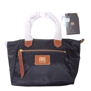 New FRYE Small Black Women Tote NWT Ivy Small Satchel $148 Leather Trim DB555 - Picture 1 of 14