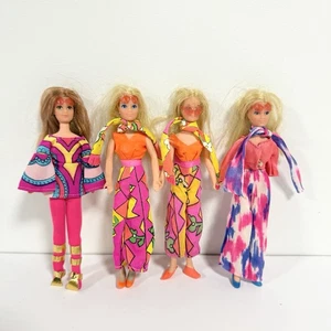 Vintage Mattel Rock Flower Doll Lot Heather Lilac Puppen mit Outfit 4054 1970 - Bild 1 von 24