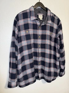 L.L. Camisa chaqueta XXL gruesa de franela a cuadros forrada de lana con botones a presión - Imagen 1 de 5