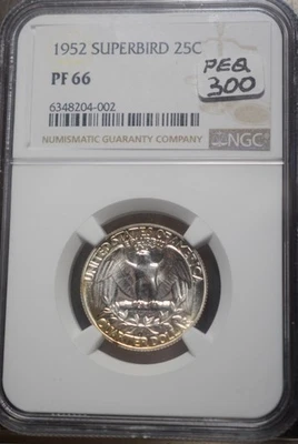 1952 SILVER WASHINGTON QUARTER NGC PF66 'SUPERBIRD' - Image 1 of 4