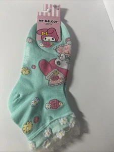 My Melody Capris Floral Jelly Lace Toss 1 Pair Shoe Size 5-10 Ankle Socks Sanrio - Picture 1 of 4
