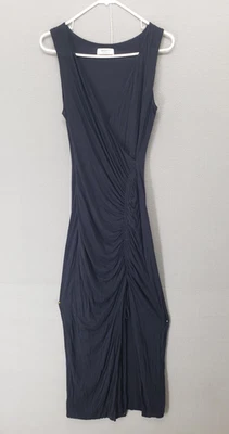 Bailey 44 Dress Women Small Black Sleeveless Ruched Maxi Bodycon Made USA - Image 1 of 4