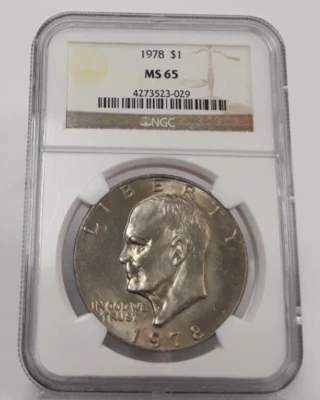 1978 EISENHOWER DOLLAR $1 NGC MS 65 - Image 1 of 4