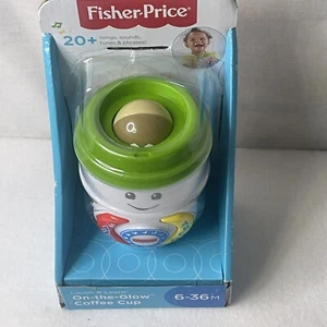 Fisher Price On The Glow Coffee Cup w/ 20+ Songs & Sounds Toddlers 6M-3Yr NIB - Picture 1 of 7