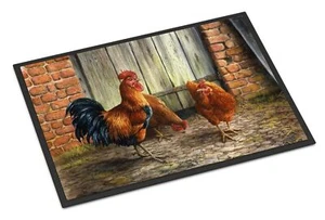 Caroline's Treasures BDBA0056JMAT Rooster and Chickens by Daphne Baxter Doorm... - Picture 1 of 6