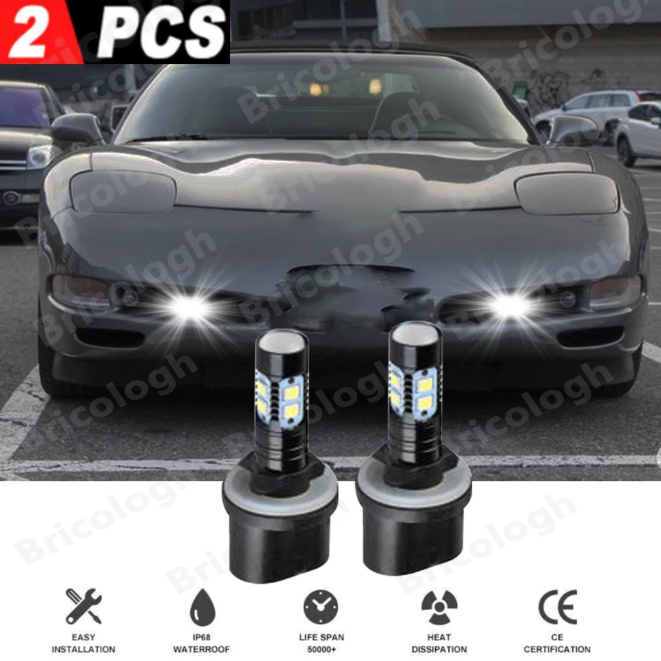 Kit de 2 bombillas de conversión de luz antiniebla LED SUPER BRILLANTE para Corvette C5 1997-2004 Foto 1 de 4