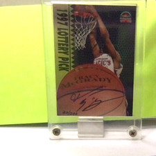1997 Score Board Lottery Pick Tracy Mcgrady Authentic Autograph GOLD NM/MT /300