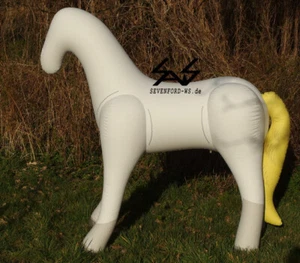 aufblasbares Pferd Pony weiß Rohling! - Bild 1 von 3
