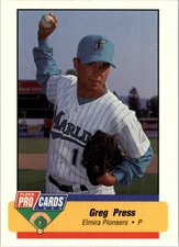 1994 Elmira Pioneers Fleer/ProCards #3472 Greg Press