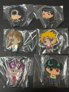 Yu yu hakusho figure rubber key chain Lot 7 set Yusuke Hiei mascot Japan m614 - Picture 1 of 8