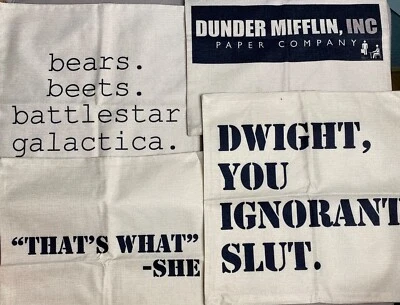 The Office Throw Pillow Covers Approx 17x17 Set Of 4 Humor Funny Y2K Novelty - Image 1 of 2