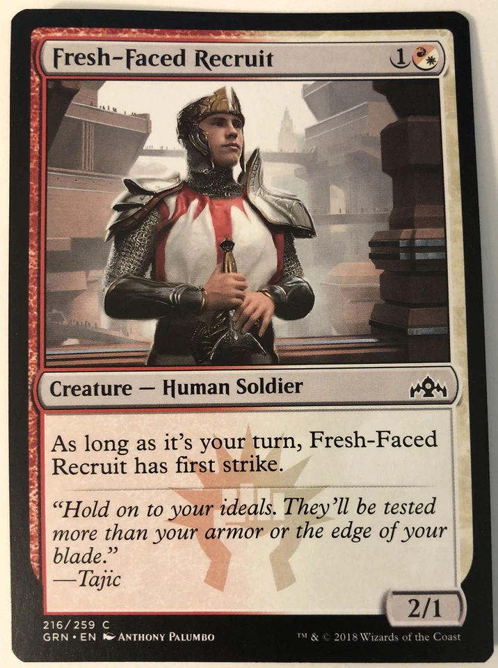 MTG Fresh-Faced Recruit Guilds of Ravnica 216/259 Regular Common - Image 1 of 1