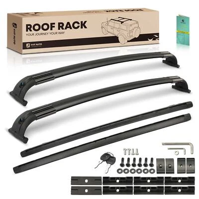 Black Aluminum Alloy Roof Rack Rails Cross Bars for Land Rover Range Rover HSE - Image 1 of 4
