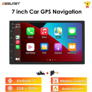 7 Inch Android 10 Car Stereo GPS Radio Player Carplay 1 Din WIFI USB 2+32GB Cam - Picture 1 of 14