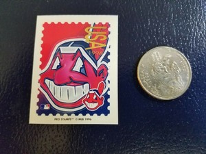 The Chief Cleveland Indians MLB 1996 PRO Stamps STICKER USA RARE ODDBALL