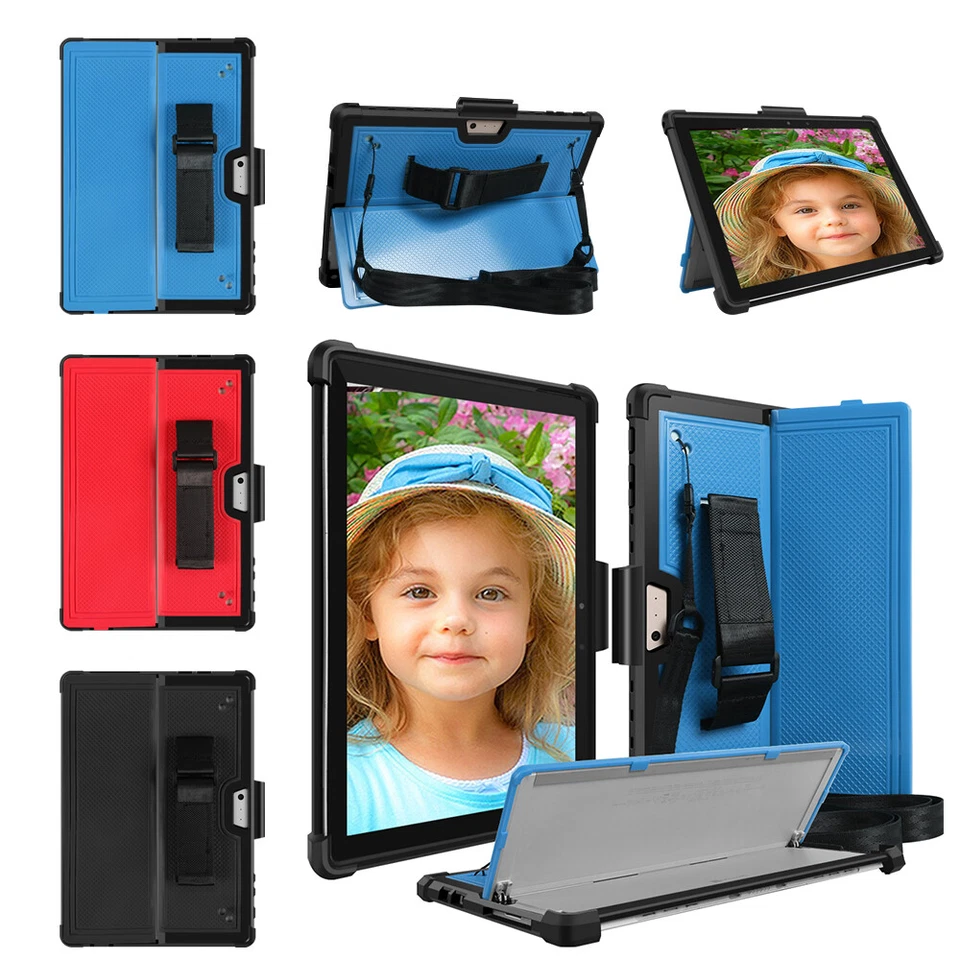 For Microsoft Surface Pro 10 9 8 7+ 7 6 5 4 Go 4 3 2 Tablet Case With Hand Strap - Image 1 of 1