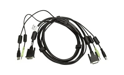 NEW CBL0094 Avocent Veriv 6FT DVI Dual Link USB 3.5 mm Audio KVM Switch Cable - Image 1 of 4