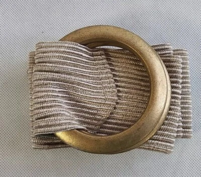 Cinturón temático vintage pequeño de tela a rayas años 90 para mujer Foto 1 de 4