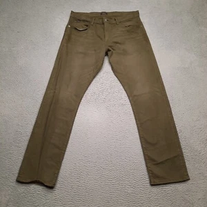 Polo Ralph Lauren Jeans Mens 36x34 Varick Slim Straight Green Denim Preppy Pants - Picture 1 of 8