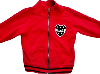 Carter's Boys Sweatshirt Jacket Red Zipper Size 6 - Image 1 of 4