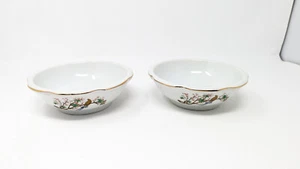 Vintage Chinese Porcelain Sauce Bowls Bird Design 6" (2 units) - Picture 1 of 3