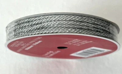 New Celebrate It Christmas Ribbon 1/8 in × 6 yd. 70% Polyester 30% Metallic - Image 1 of 3