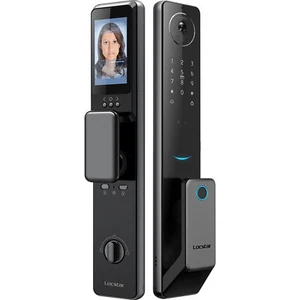 Cerradura de puerta inteligente 3D cámara de reconocimiento facial huella digital contraseña cerradura de seguridad. - Imagen 1 de 10
