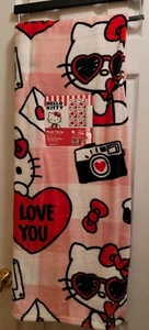 Hello Kitty Valentines Day Plush Throw Blanket 50" x 70" I Love You Pink Red New - Picture 1 of 3