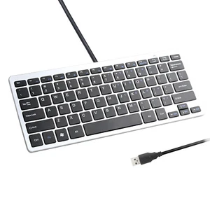 Mini Slim 78 Key USB 2.0 Wired Compact Thin Keyboard for Desktop Laptop PC Mac - Picture 1 of 7