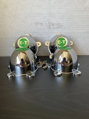 (4) 5 EAR PLASTIC CAPS  5  LUG E.T CENTER CAPS FOR MAGS WHEELS 2”1/8 GREEN E.T - Image 1 of 4
