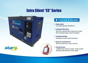Three Phase 6.5kw 8KVA Extra Slient Diesel Generator portable heavy duty power - Picture 1 of 4