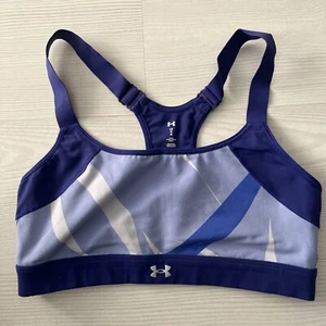 Under Armour Sports Bra Womens Small Purple Large Support - Picture 1 of 5
