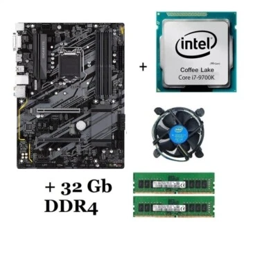 Kit Scheda Madre B360 hd3p socket lga 1151 processore Intel i7 9700k 32gb ddr4 - Immagine 1 di 4