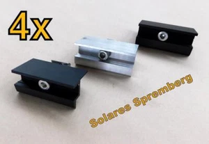 4x Endklemme Set dreiteilig Nutenstein Schraube Modulhöhe 28-50mm Profiness