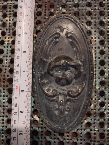 Victorian Cherub- Heavy Double Sided Suspected Confessional Window- Gothic Cover