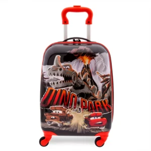 DISNEY Store Holiday Dino park Cars LUGGAGE Lighting McQueen Rolling SUITCASE - Picture 1 of 3