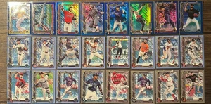 2025 Topps Holiday azul claro brillo metálico - Lote de 24 tarjetas - RC/Vets - Imagen 1 de 4