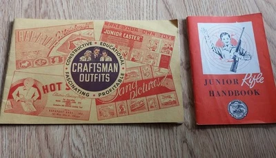 Craftsman Outfits Rap-A-Tap Metal Craft Booklet & Junior Rifle Handbook Vintage - Image 1 of 4