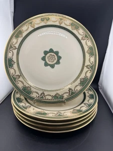 Vintage R.S. Tillowitz Palace Porzellan 5er Set grüne Speiseteller Top! - Bild 1 von 11