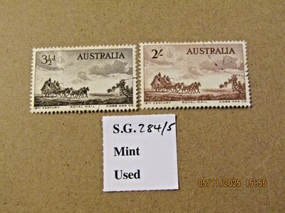 AUSTRALIA QEII  SG 284-85 M/MINT & VERY FINE USED - Image 1 of 2