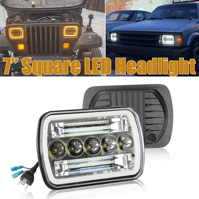 Par de faros LED 7x6" 5x7" H6054 haz sellado para Ford Bronco II 1984-1988 Foto 1 de 4
