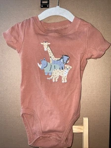 Carters 18 Months Animals Detailed One Piece Bodysuit Short sleeve - Picture 1 of 4