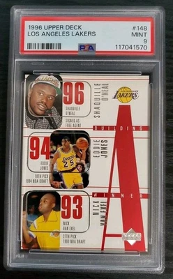 1996 Upper Deck #148 Los Angeles Lakers PSA 9 - Image 1 of 2