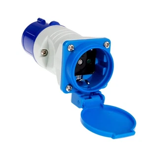 feletec Adapter CEE auf Schuko IP44, Camping Strom Adapter 230V 16A  3.500W - Bild 1 von 5