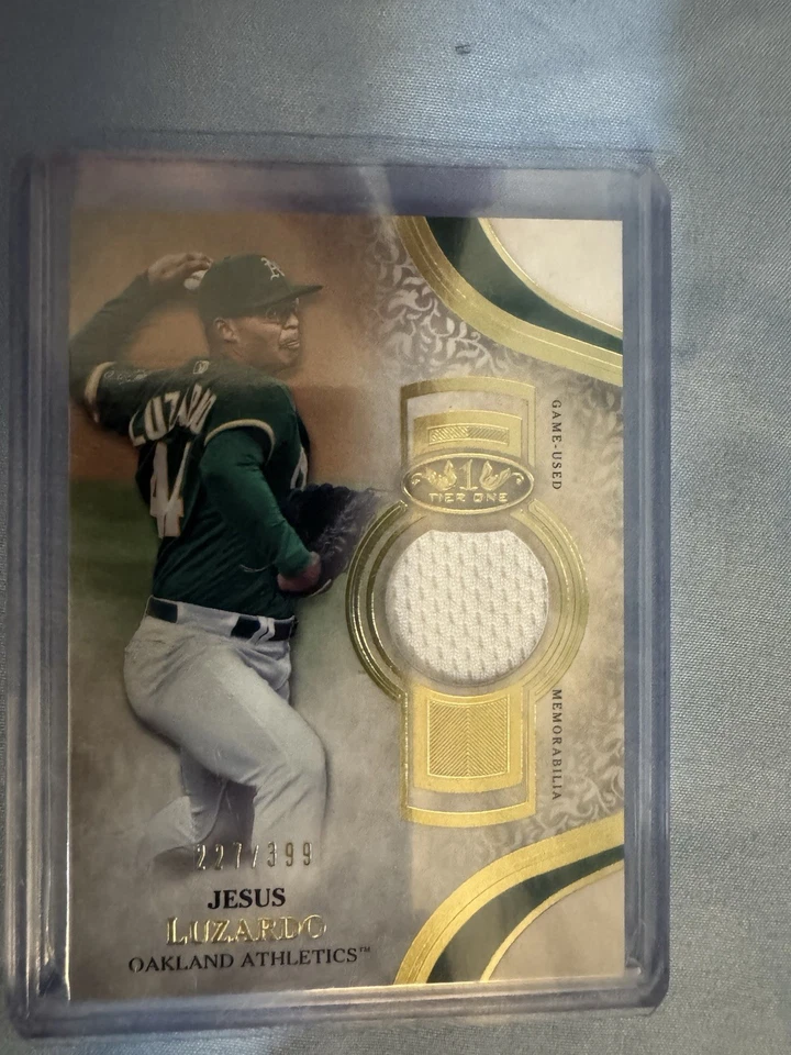 2021 Topps Tier One - Tier One Relics Jesus Luzardo #T1R-JL /399 (MEM) - Image 1 of 2