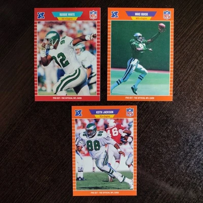 1989 Pro Set - Keith Jackson, Reggie White, Mike Quick - Philadelphia Eagles - Image 1 of 4