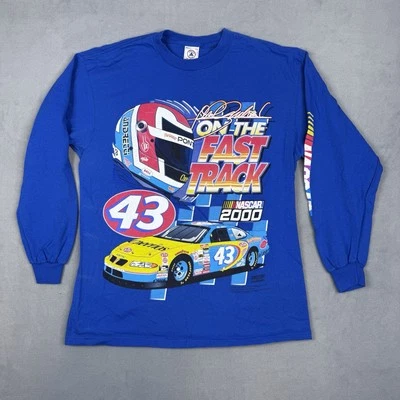 Vtg Bobby Hamilton Graphic T-Shirt Men’s Large Blue Petty Enterprises Fast Track - Image 1 of 4