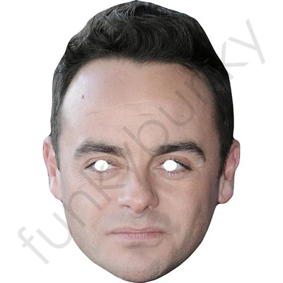 FUNKYBUNKY Ant McPartlin Celebrity Card Face Mask - Ready To Wear - Fancy Dress