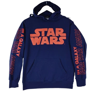 Sudadera con Capucha Star Wars Para Hombre Pequeña Azul Manga Larga Pullover Sudadera Película Años 80 90 Foto 1 de 4